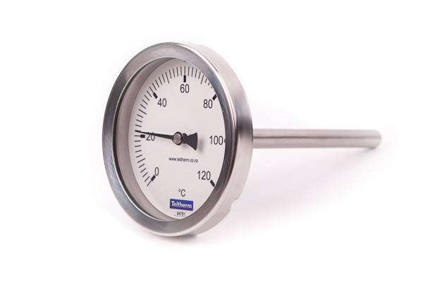 Bi-Metal Thermometer Rear Entry 100 mm